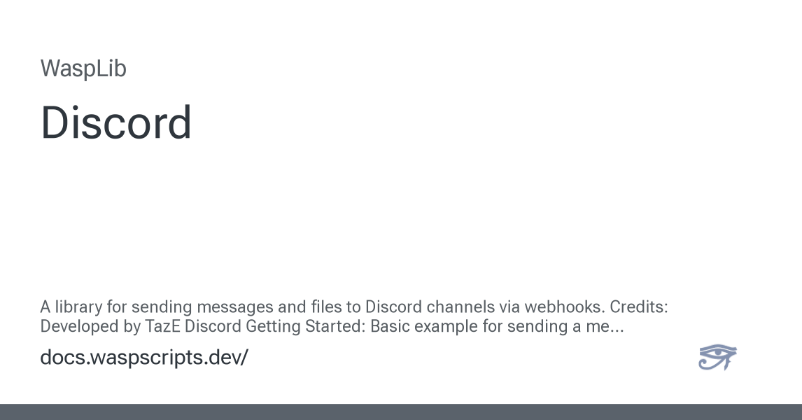 Discord - WaspLib documentation
